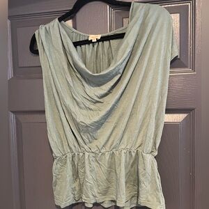 Ella Moss S sage green peplum top